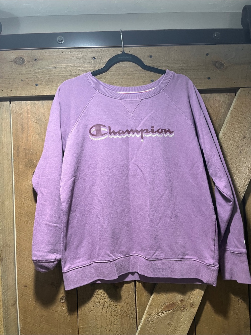Champion Lavender Logo Crewneck Sweatshirt